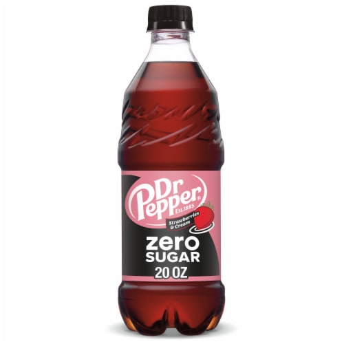 Dr Pepper Strawberries & Cream Zero Sugar Soda - Clean Zero