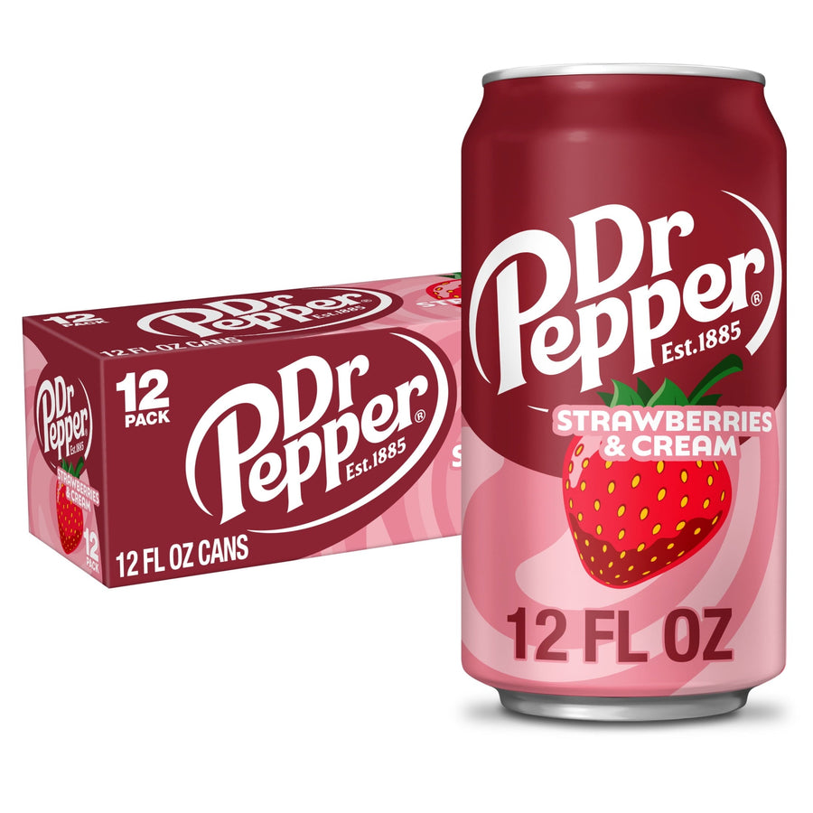 Dr Pepper Strawberries & Cream Soda - Cream Flavor